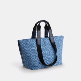 Liten Tote-veske i signaturdenim