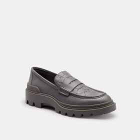Loafers med signaturprint