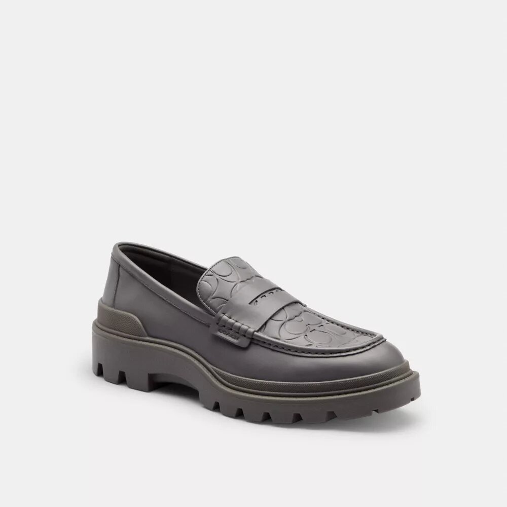 Loafers med signaturprint