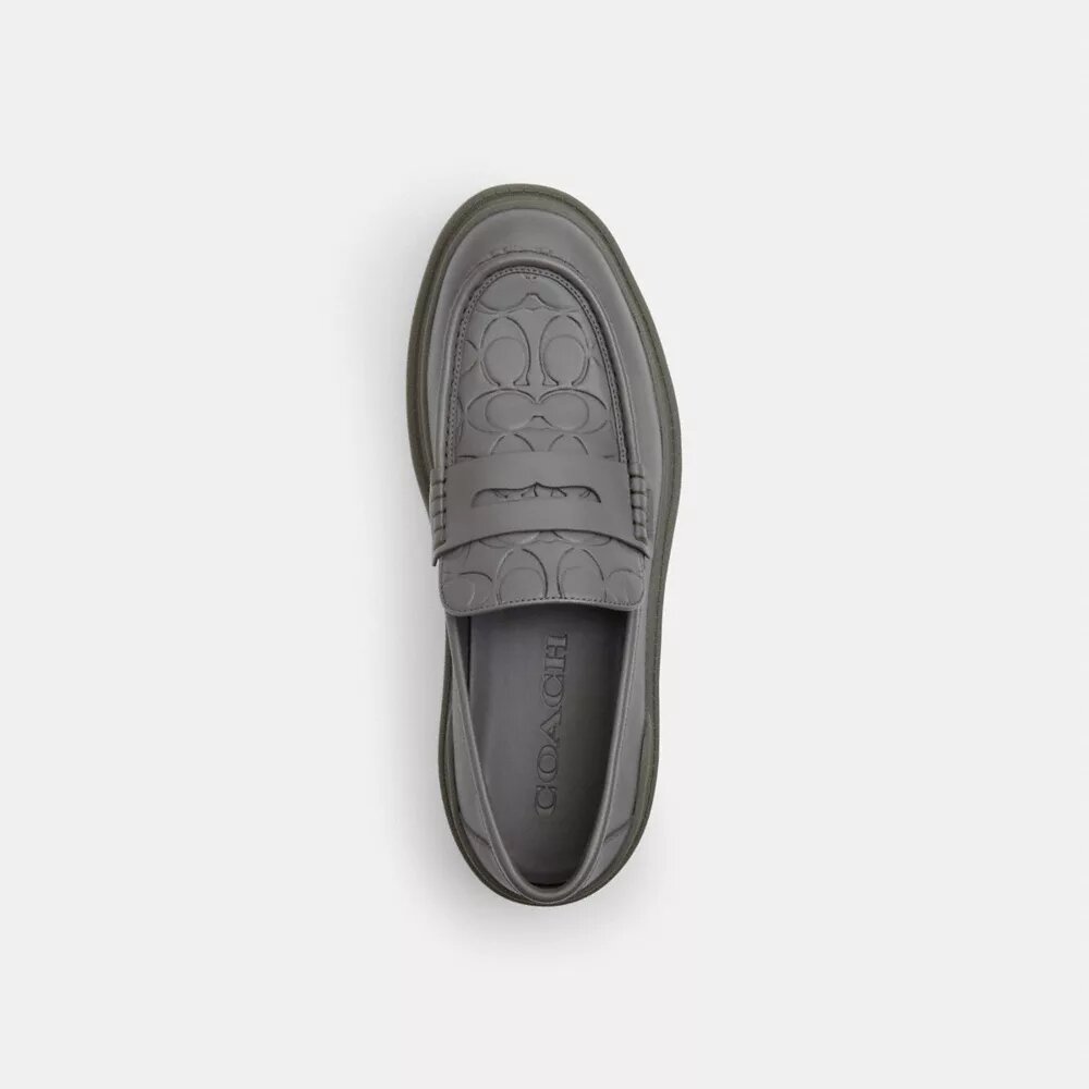 Loafers med signaturprint