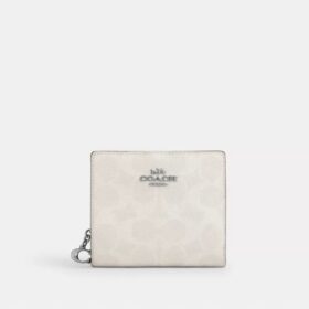 Lommebok med trykknapp i Signature Canvas