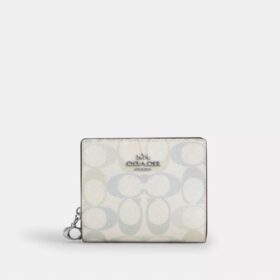 Lommebok med trykknapp i Signature Canvas