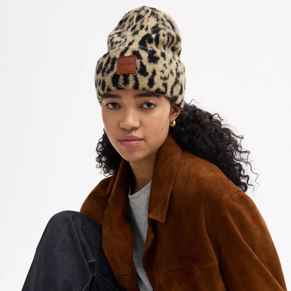 Lue med leopardmønster