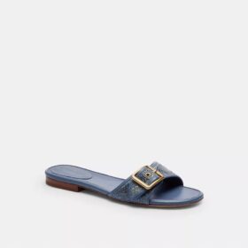 Margot-sandalen i Crystal Signature Denim