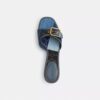 Margot-sandaler med vårt karakteristiske denim-lappeteppe