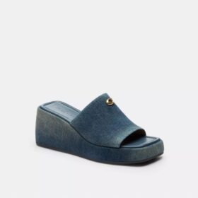 Marie-platåsandal i «Loved Denim»