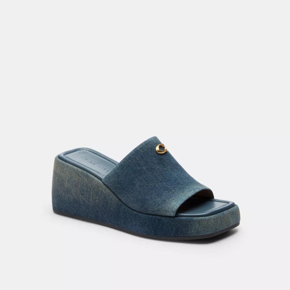 Marie-platåsandal i «Loved Denim»