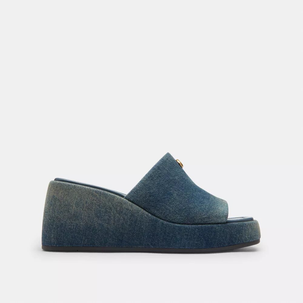 Marie-platåsandal i «Loved Denim»