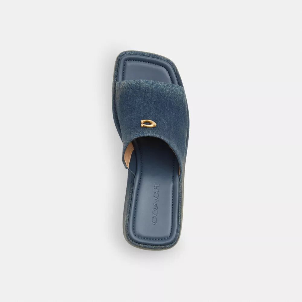 Marie-platåsandal i «Loved Denim»