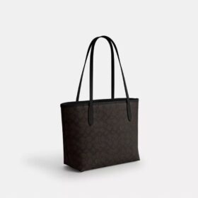 Mellomstor City-tote i Signature Canvas