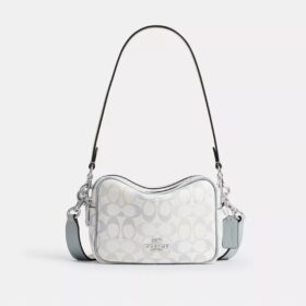 Mini Carey-crossbody-veske i Signature Canvas