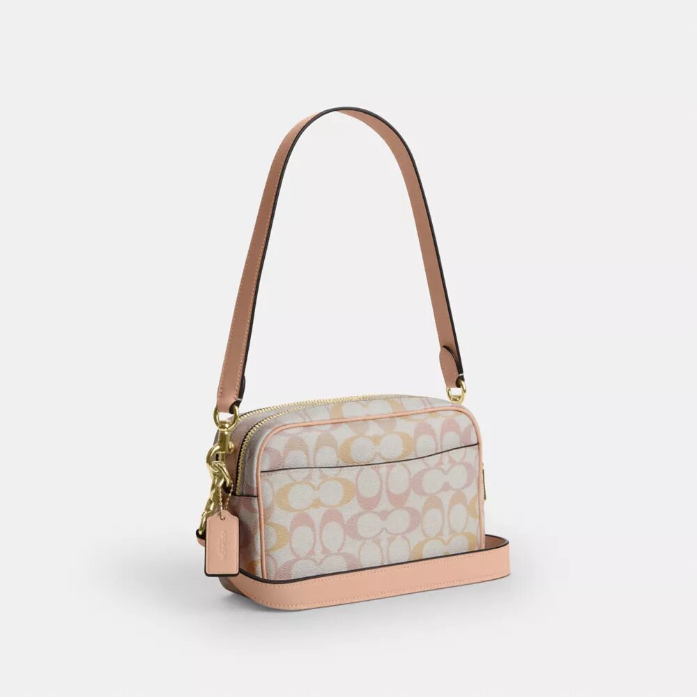 Mini Carey-crossbody-veske i Signature Canvas