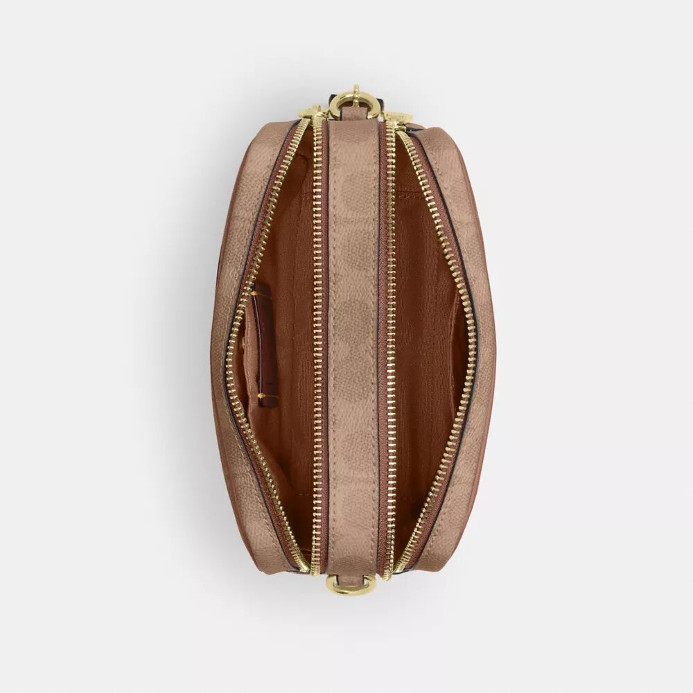 Mini Carey-crossbody-veske i Signature Canvas