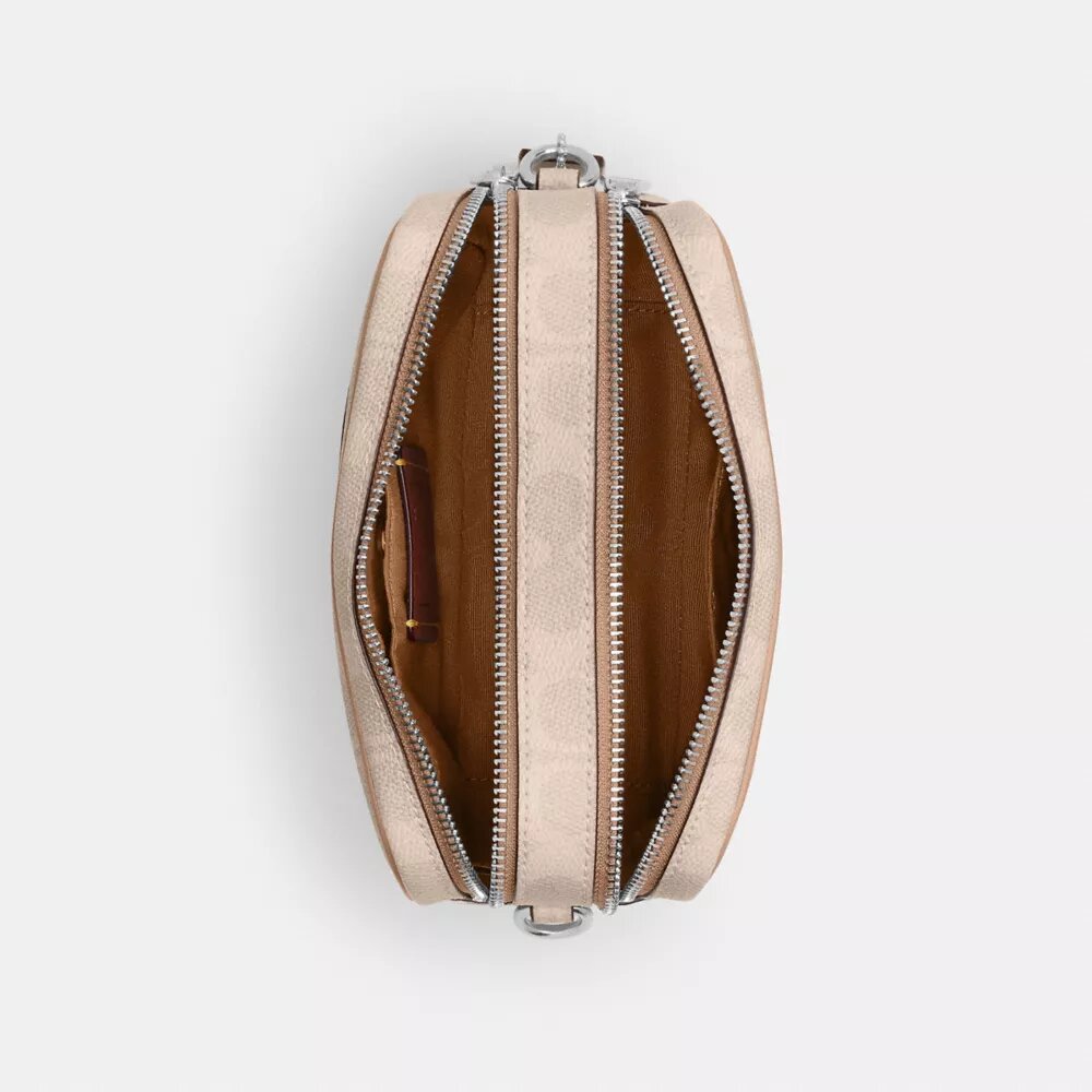 Mini Carey-crossbody-veske i Signature Canvas