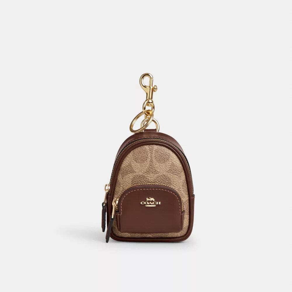 Mini Court Backpack-veskeanheng i Signature Canvas