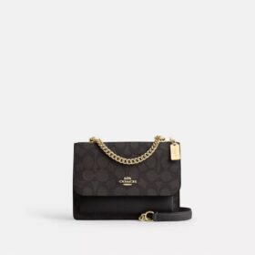 Mini Klare-crossbody-veske i Signature Canvas