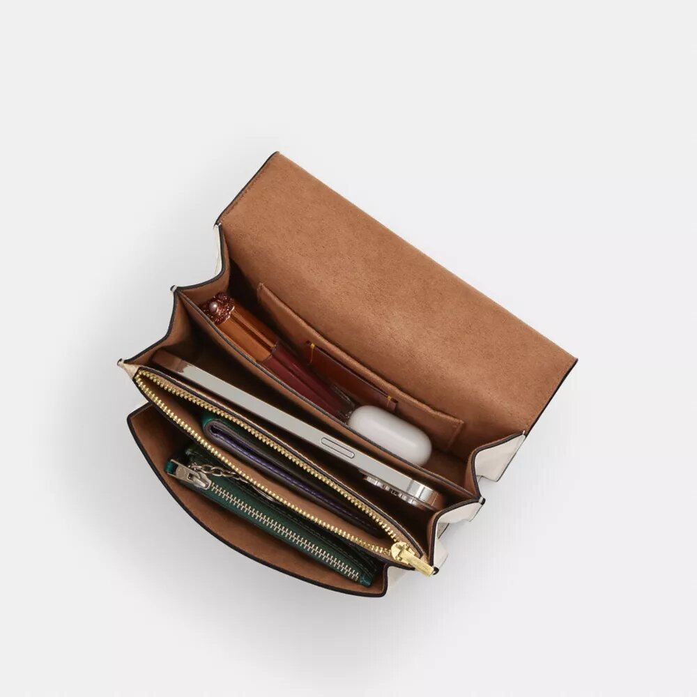 Mini Klare-crossbody-veske i Signature Canvas