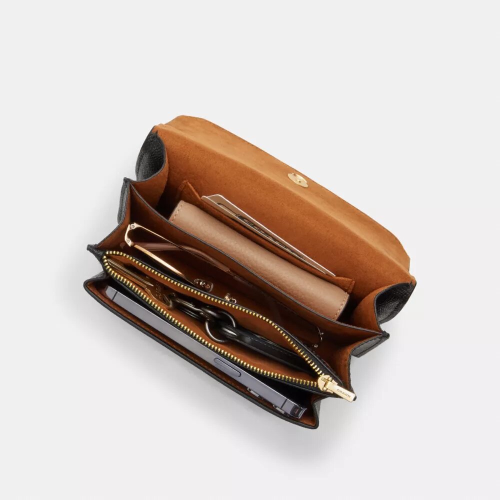 Mini Klare-crossbody-veske i Signature Canvas