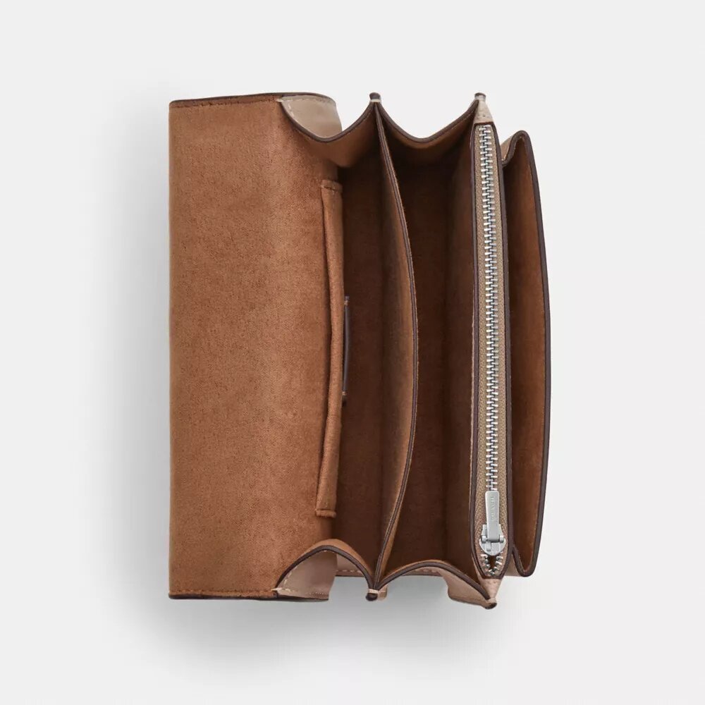 Mini Klare-crossbody-veske i Signature Canvas