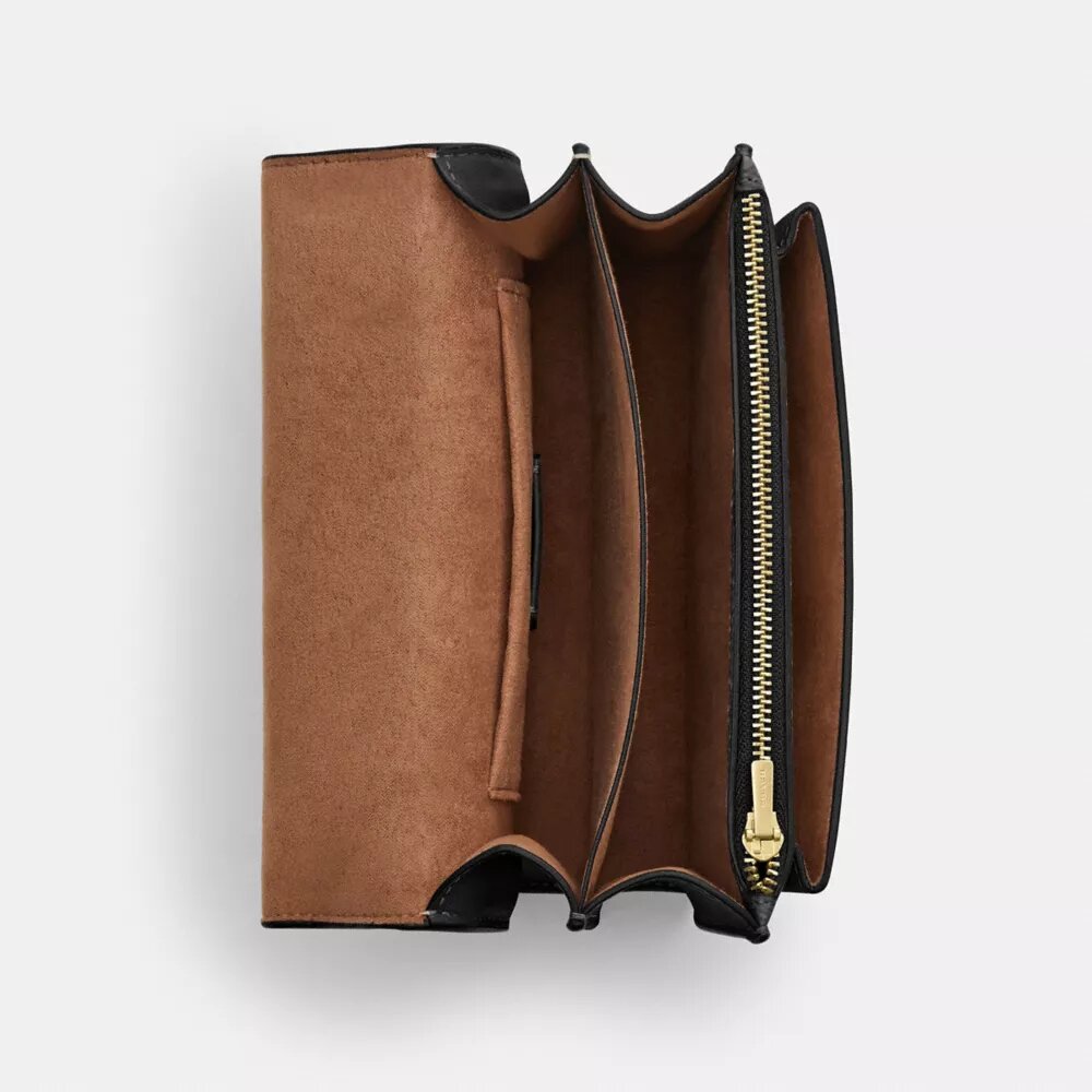 Mini Klare-crossbody-veske i Signature Canvas
