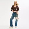Mini Klare-crossbody-veske i Signature Canvas