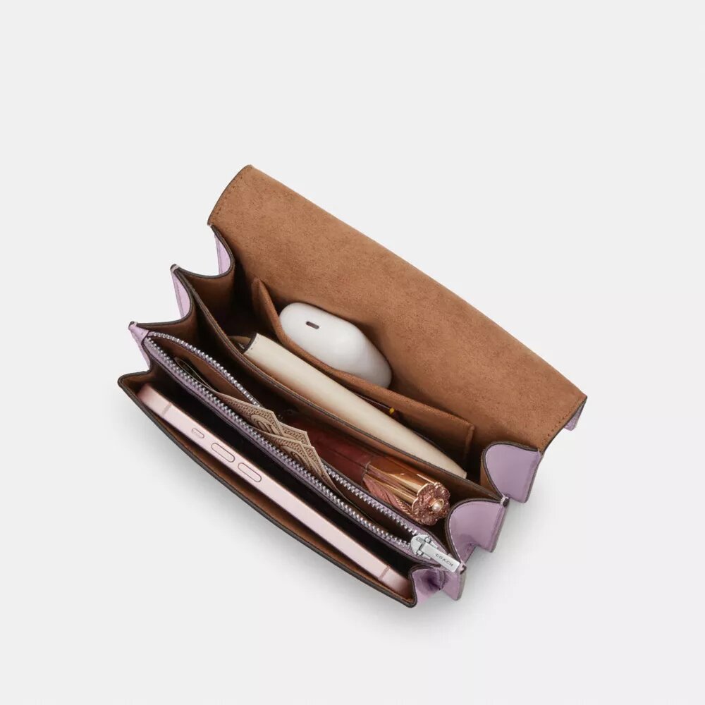 Mini Klare-crossbody-veske i signaturlær