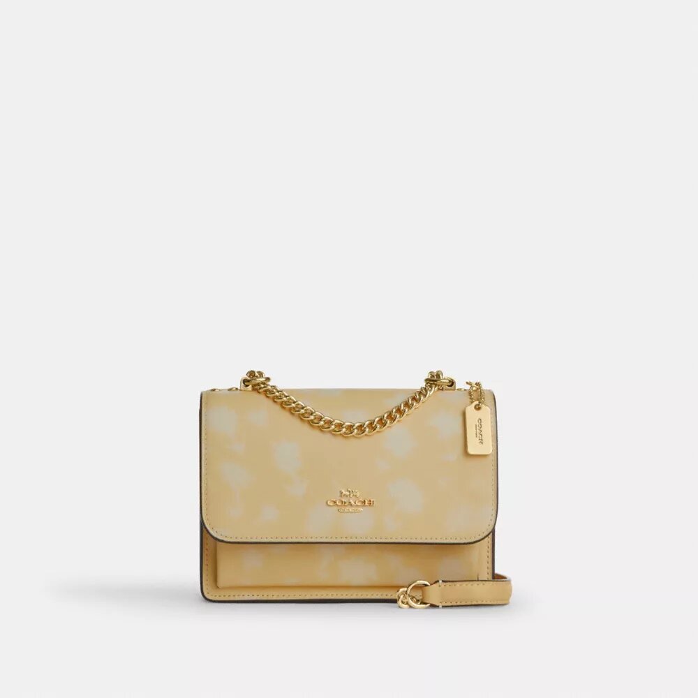 Mini Klare-crossbody-veske med blomstermønster