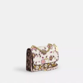 Mini Klare-crossbody-veske med blomstermønster