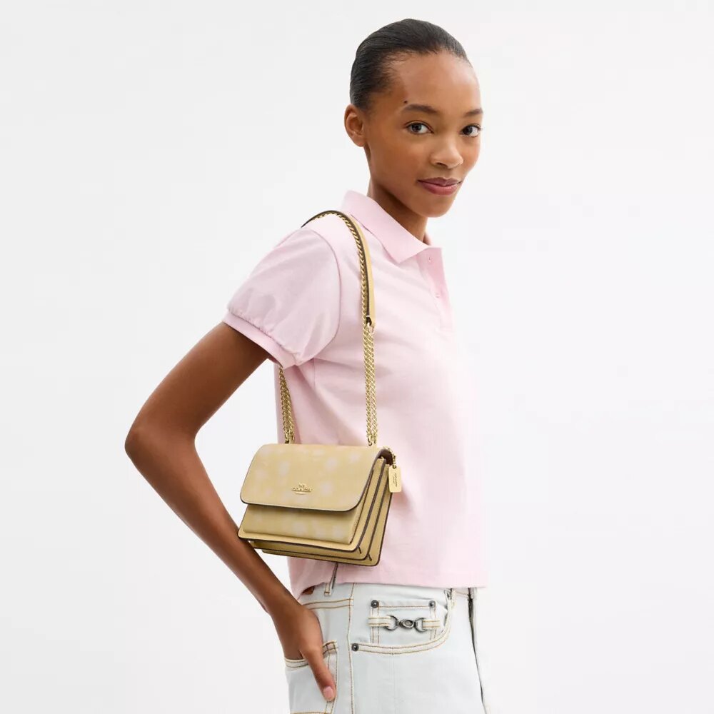 Mini Klare-crossbody-veske med blomstermønster