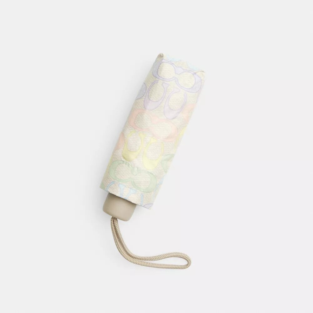 Mini-paraply med UV-beskyttelse i Rainbow Signature-mønster
