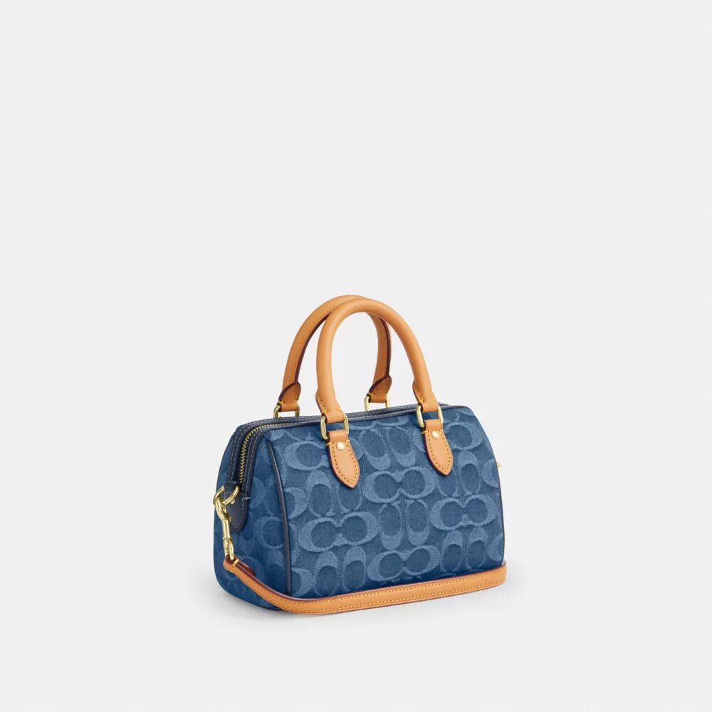 Mini Rowan-crossbody-veske i signaturdenim