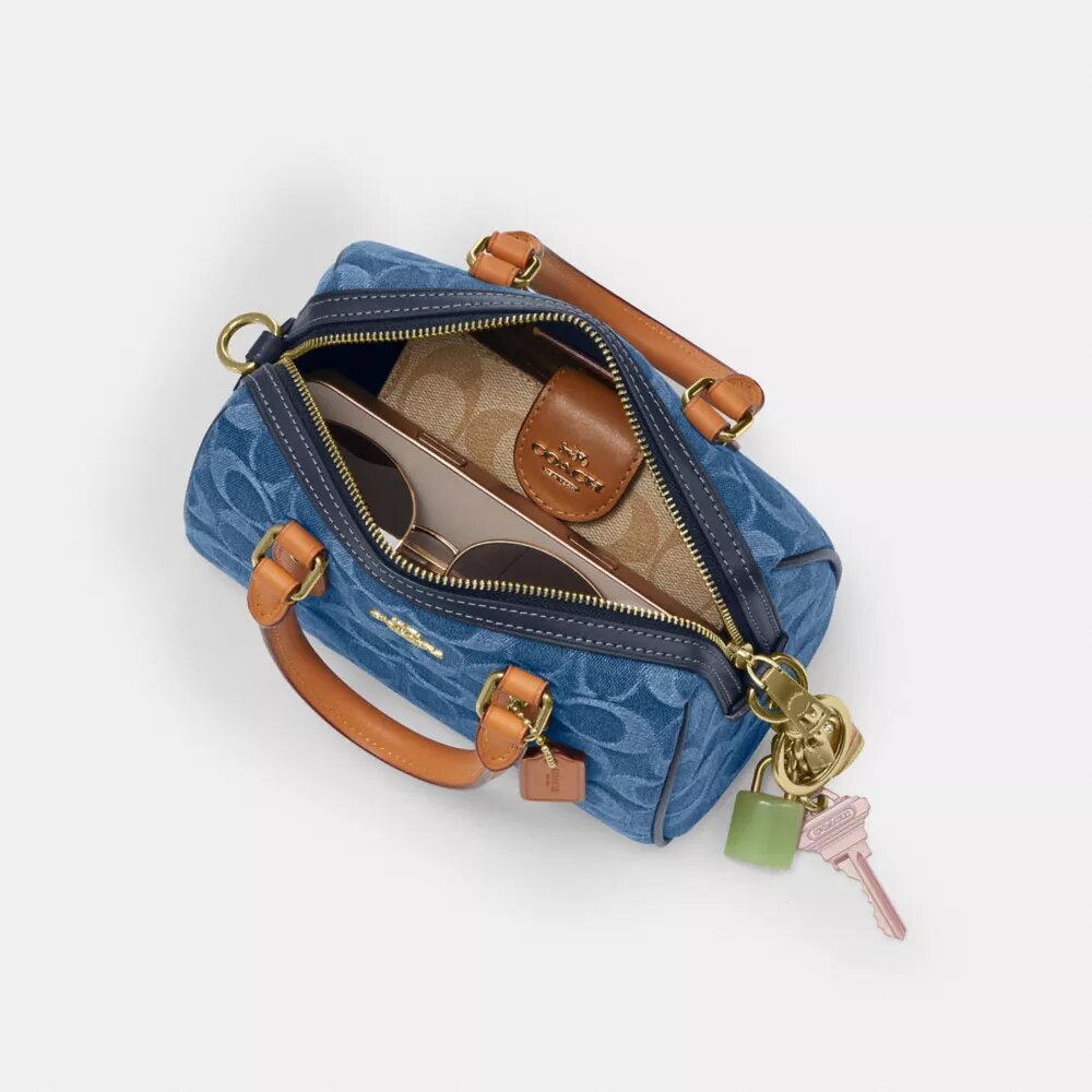 Mini Rowan-crossbody-veske i signaturdenim