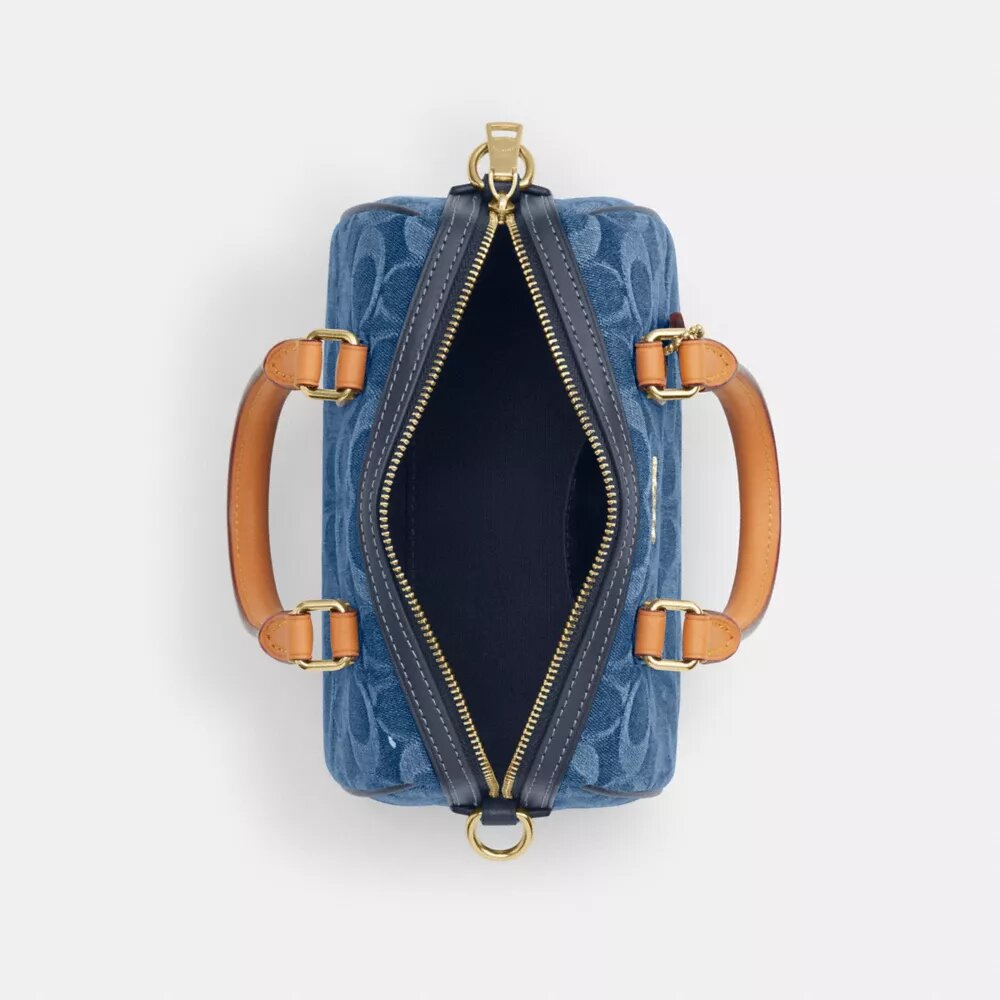 Mini Rowan-crossbody-veske i signaturdenim