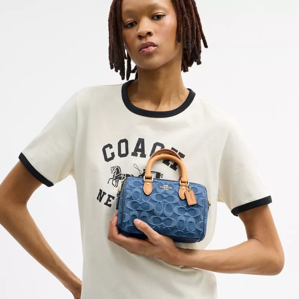 Mini Rowan-crossbody-veske i signaturdenim