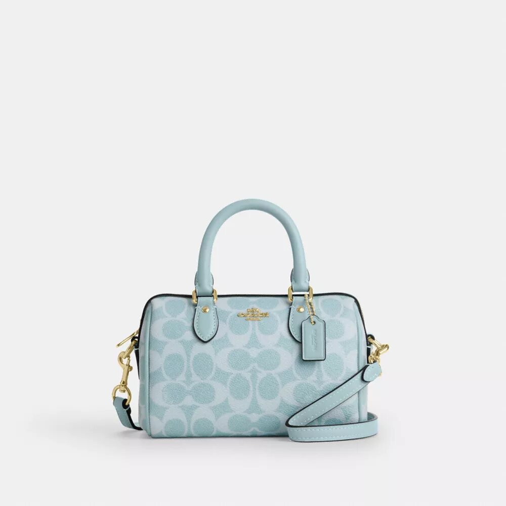 Mini Rowan-crossbody-veske i Signature Canvas