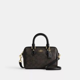 Mini Rowan-crossbody-veske i Signature Canvas