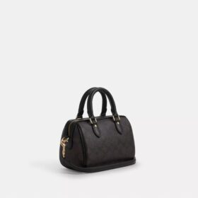 Mini Rowan-crossbody-veske i Signature Canvas