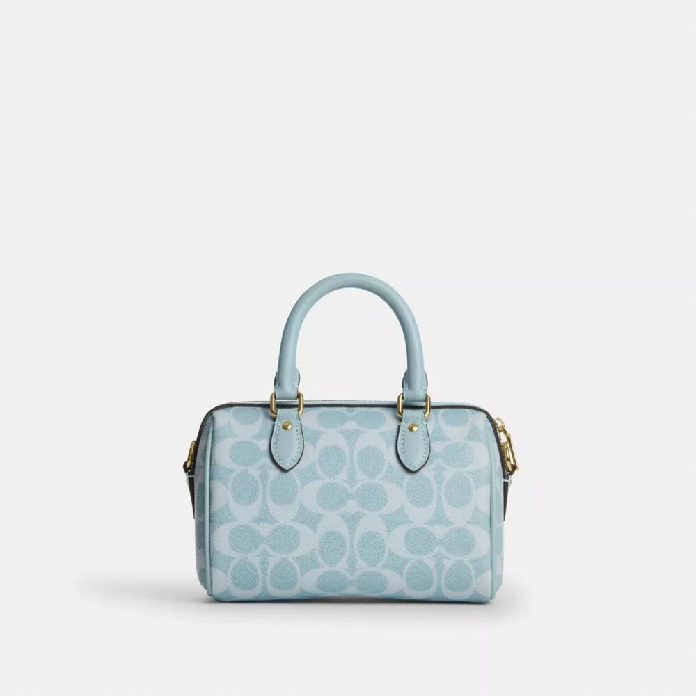 Mini Rowan-crossbody-veske i Signature Canvas