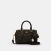 Mini Rowan-crossbody-veske med kryssrem i «Loved Signature Canvas»-kanvas med anheng