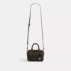 Mini Rowan-crossbody-veske med kryssrem i «Loved Signature Canvas»-kanvas med anheng