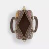 Mini Rowan-crossbody-veske med kryssrem i signaturjacquard med blomsterbroderi
