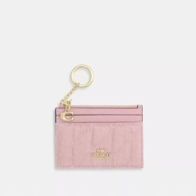 Mini Skinny ID-etui i «Loved Denim» med vattering og anheng