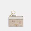 Mini Skinny ID-etui i Signature Canvas med blomstermønster