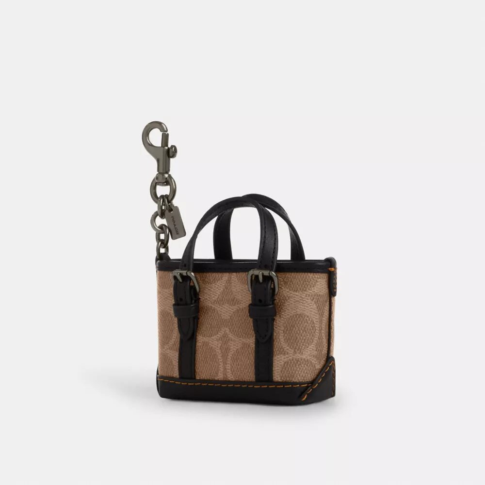 Mini Warner-veskeanheng i Signature Canvas