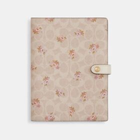 Notatbok i Signature Canvas med blomstertrykk