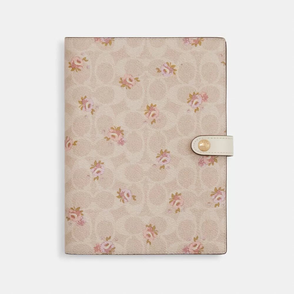 Notatbok i Signature Canvas med blomstertrykk