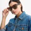 Oversized solbriller i cat-eye-stil