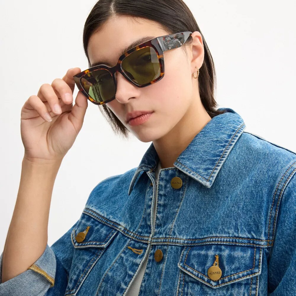Oversized solbriller i cat-eye-stil