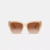 Oversized solbriller i cat-eye-stil
