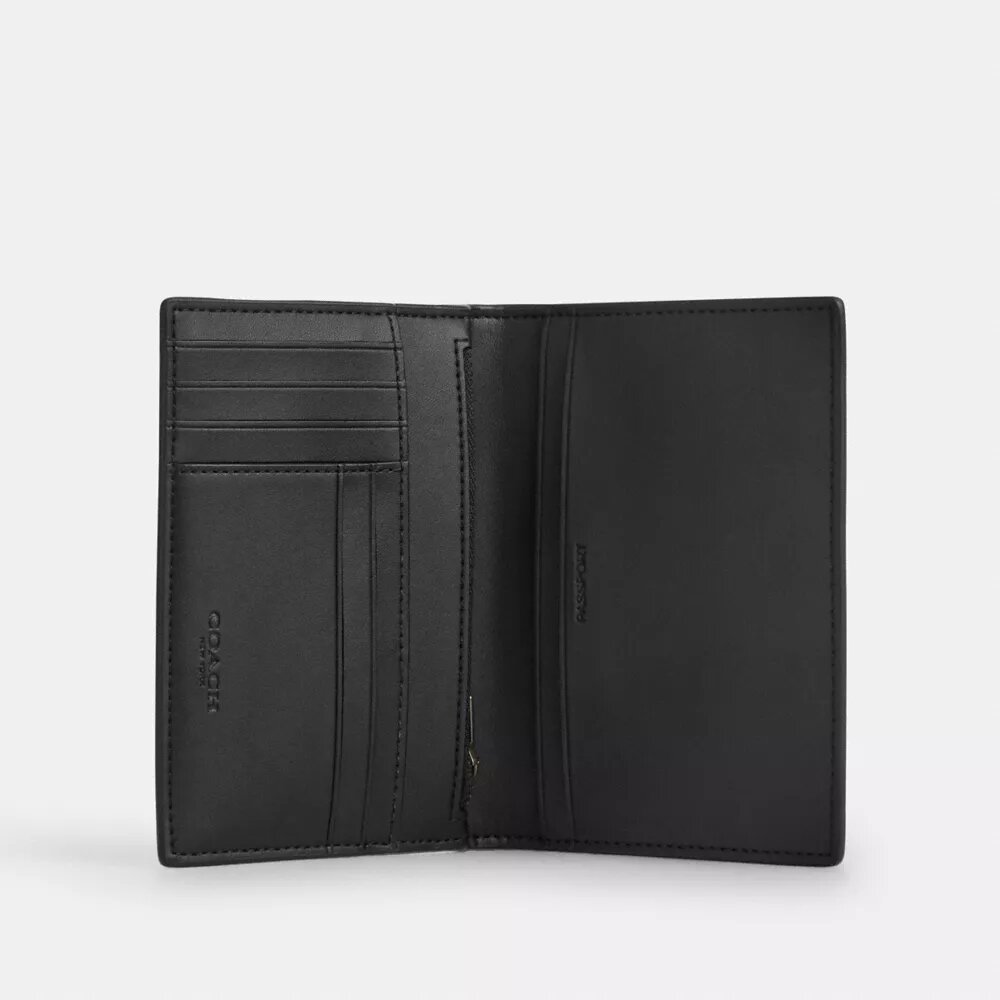 Pass- og kortetui i Signature Canvas med striper